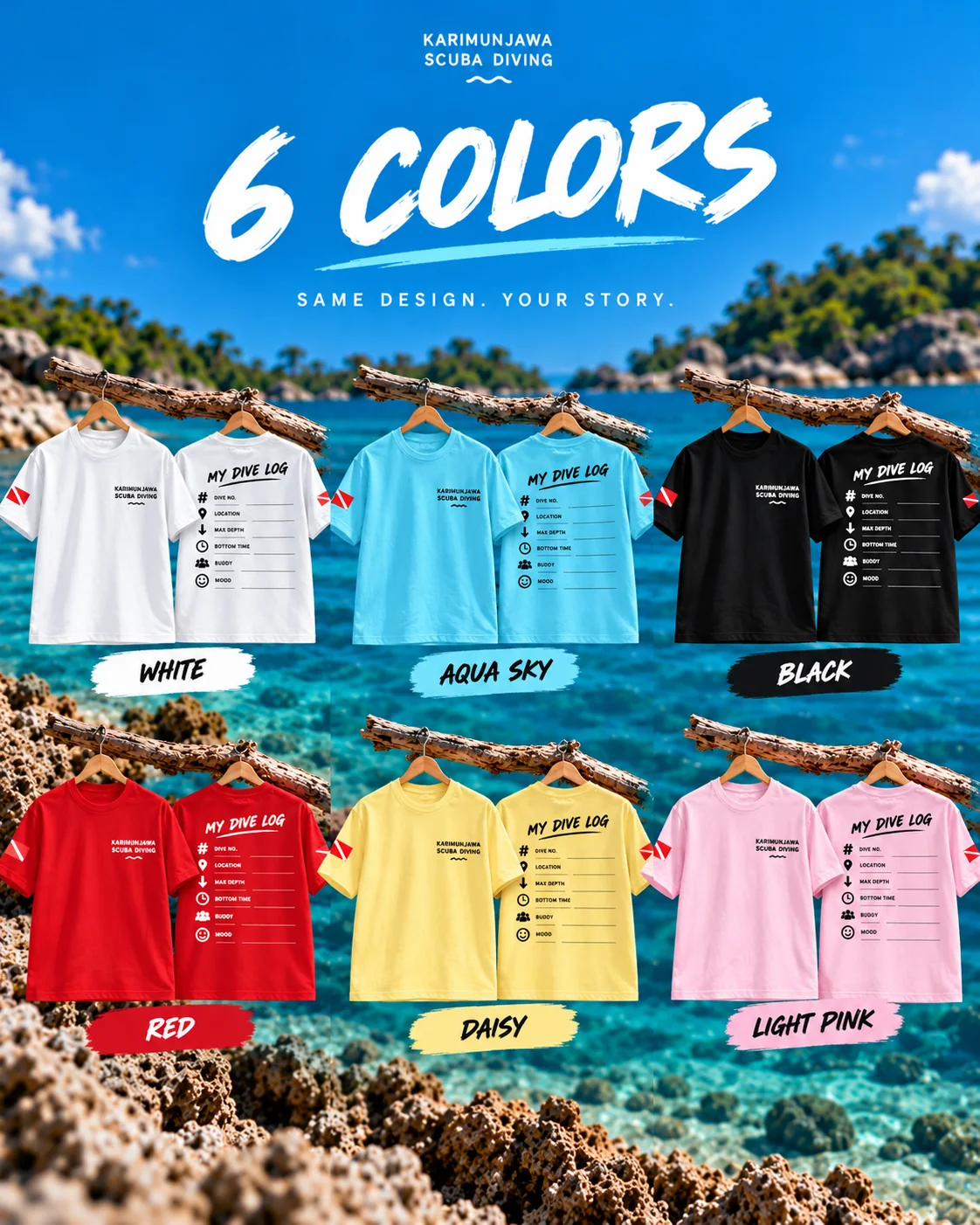 KSD My Dive Log shirt in six colors
